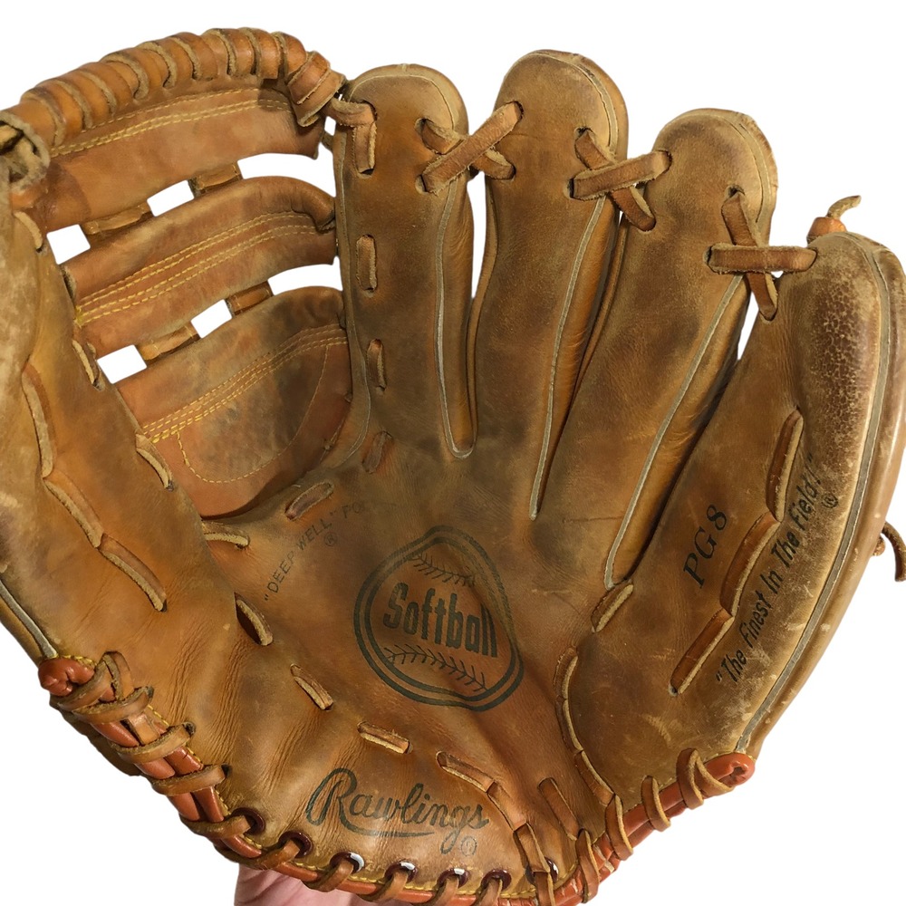 Rawlings PG8 Softball Baseball 12" Glove Mitt RHT Right Hand Throw Leather